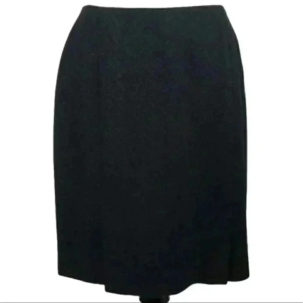 Alfani Womans Skirt Size 10 Black Metallic Career